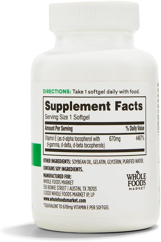 365 by Whole Foods Market, Vitamin 1000 Iu, 60 Softgels
