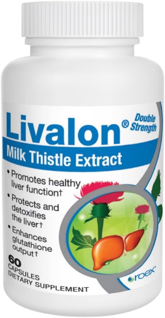 Roex Vitamins | Livalon | Milk 80% Silymarin 60 Count