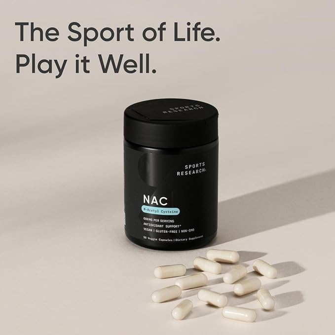 Sports Research N-Acetyl L-Cysteine (NAC) 600mg, 90 Veggie