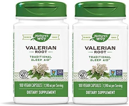 Nature's Way Valerian Root, Traditional Sleep 100 Capsules 2 Pack