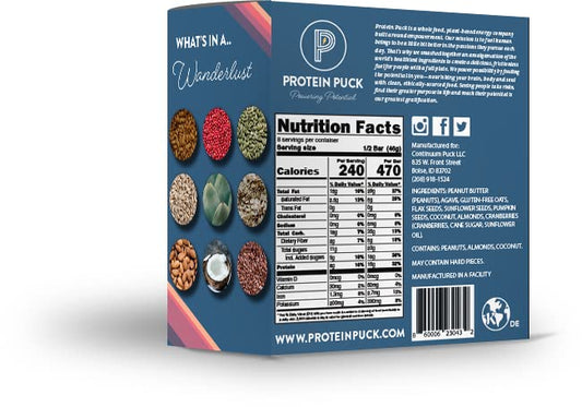 Protein Puck Plant Based Bars 12 grams 4 Count (1 Pack)
