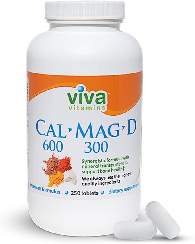 CalMagD - Calcium Supplement w/Magnesium Vitamin D3 - 600 Magnesium 300 Plus 250 Tabs