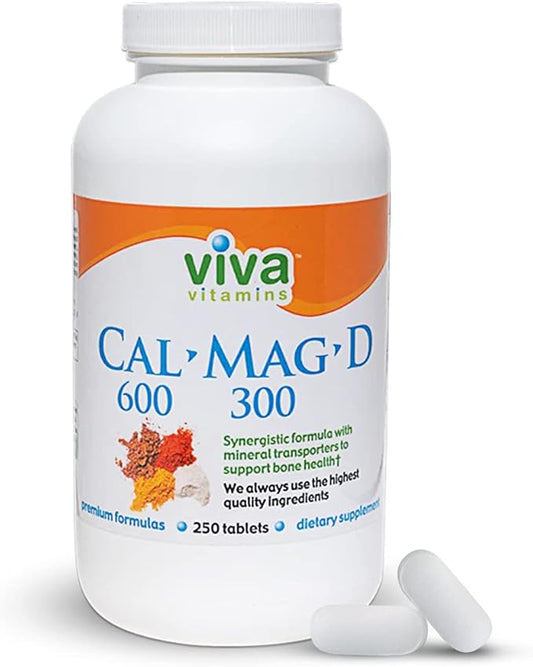 CalMagD - Calcium Supplement w/Magnesium Vitamin D3 - 600 Magnesium 300 Plus 250 Tabs