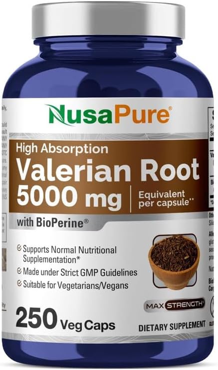 NusaPure Valerian Root 5000 mg Per 250 Count,