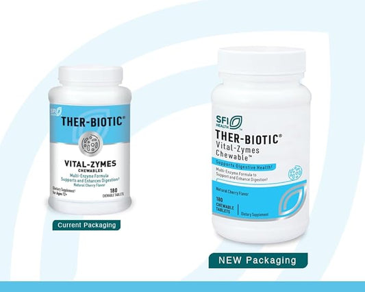 Klaire Labs Ther-Biotic Vital-Zymes Complete Digestive Enzymes 20 Active (120 Count)