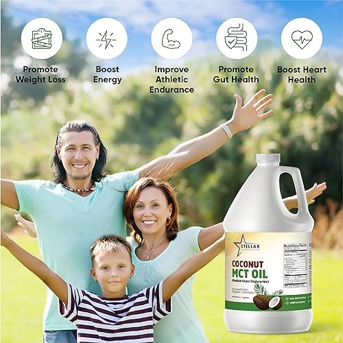 MCT Oil ~ Fractionated Coconut Oil ~ Brain and Body Fuel from Coconuts; (2 Gallons) ~ Stellar Chemical Corp