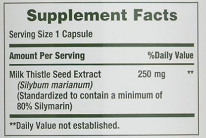 Nature's Bounty Milk Thistle 250 mg 200 ea 3)