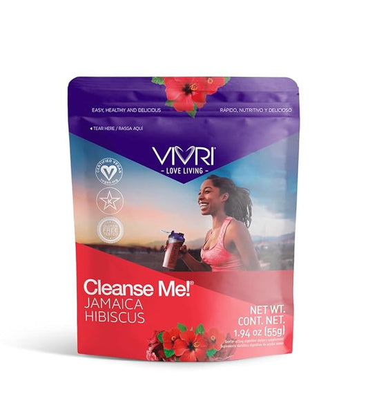VIVRI Cleanse Me! Jamaica Hibiscus Flavor 10 Servings 3g Fiber