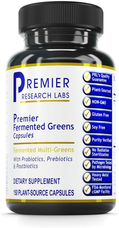 Premier Research Labs Fermented Greens Caps 150 Plant-Source