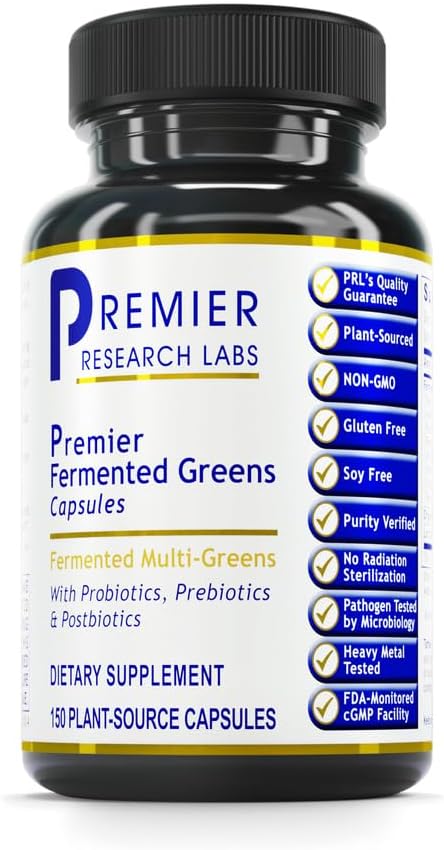 Premier Research Labs Fermented Greens Caps 150 Plant-Source