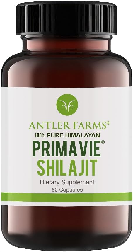 Antler Farms - 100% Pure PrimaVie 60 Capsules, 250mg – 50% Fluvic
