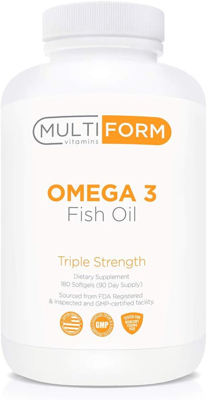 Vitamins Omega 3 Fish Oil 2,000mg - (180 Capsules)