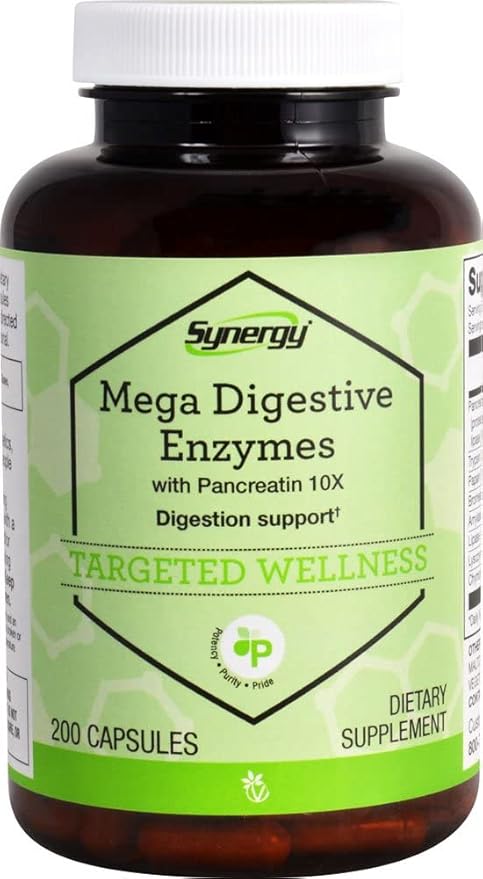 Vitacost Synergy Mega Digestive Enzymes 10X - 200 Capsules