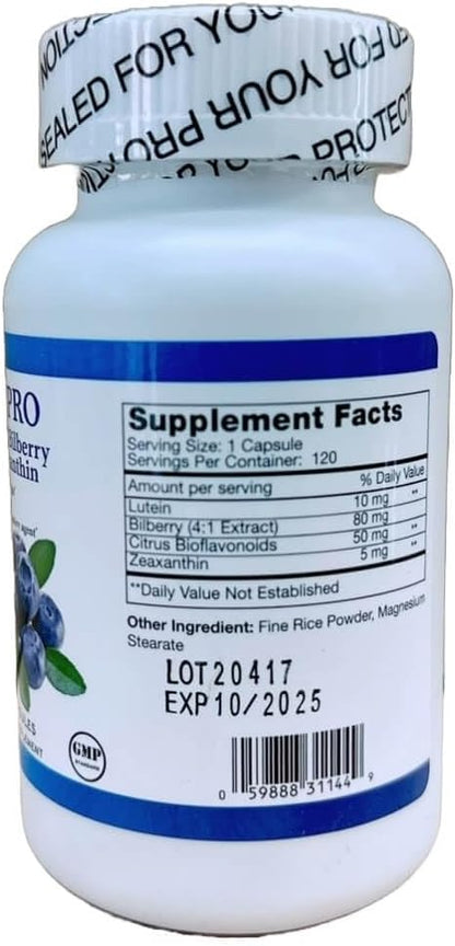 Eye Pro-Lutein, Billberry & Zeaxanthin (120