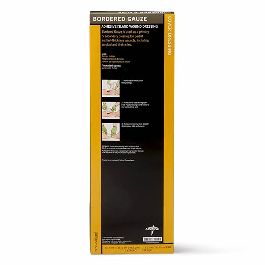 Medline Bordered Gauze, 6" x 6" 15 Count