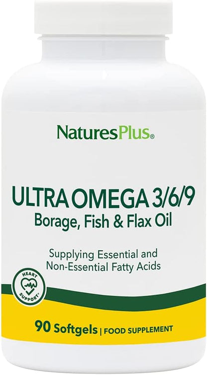 Natures Plus Ultra Omega 3 6 9-1200 mg, 90 Softgels 90 Servings