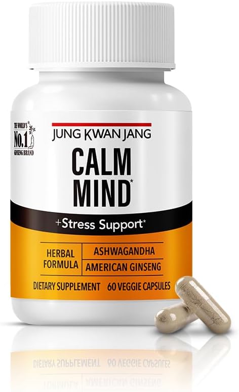 JungKwanJang Calm Formula with Ashwagandha 300mg, 428mg and 204mg Supplement 60 Capsule