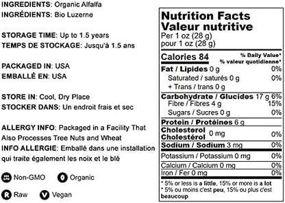 Food to Live Organic Alfalfa Powder, 12 Ounces