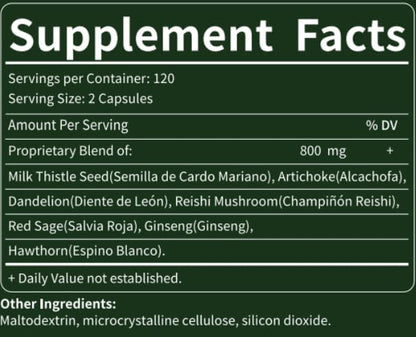 Silymarin Milk Thistle Liver Detox Capsules 120Count
