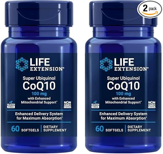 Life Extension Super Ubiquinol CoQ10 CoQ10, shilajit, 60 softgel