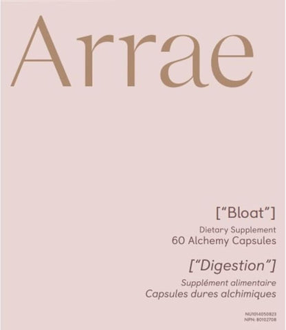 Arrae Fast-Acting Bloating Relief Digestive Enzymes, All Natural Bloat, Gas & Indigestion Relief Capsules, 60 Count