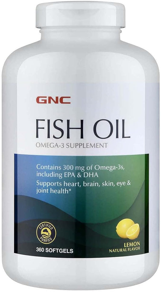 GNC Fish Oil Omega-3 Supplement 360 Count