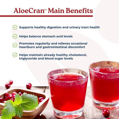 Aloe-Cran Sugar Free Drink Mix Supplement| 60 Servings