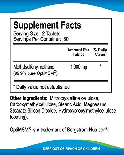 Kala Health MSMPure Tablets, 120 Count, 1000 mg