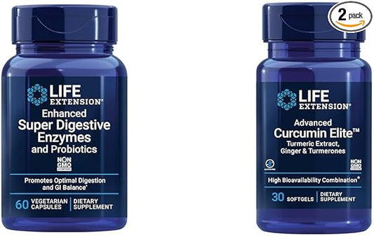 Life Extension 60-Count Super Digestive Enzymes 30-Count Advanced