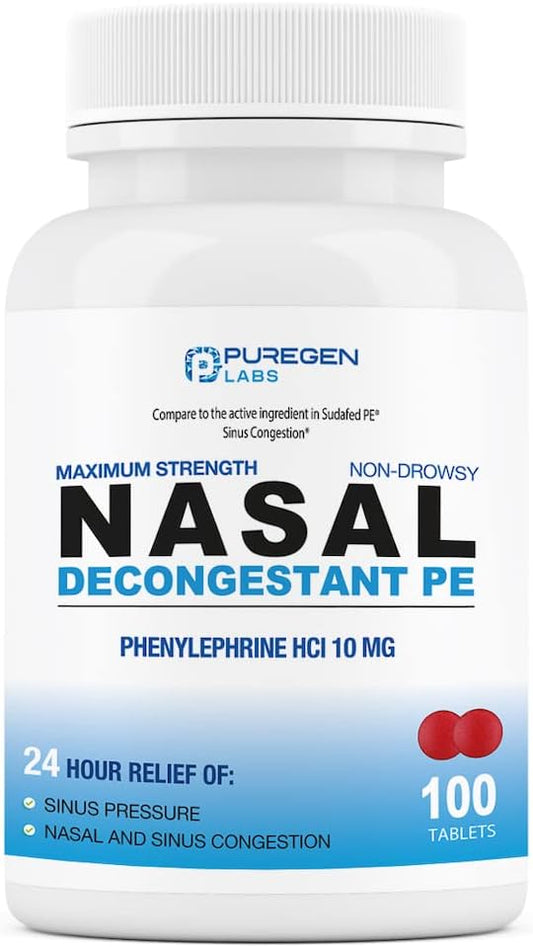 Puregen Labs Nasal Decongestant PE 100 Tablets 10 mg (1)