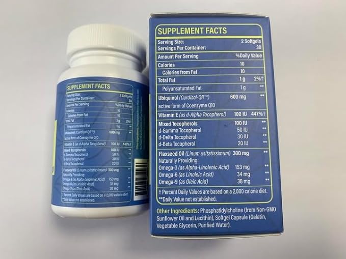 Liposomal CoQ10 600 mg Softgel Ubiquinol, Q10 Ubiquinol 3 6 6 9 9 & Q10 Supplement Powerful-Antioxidant,120 Softgels