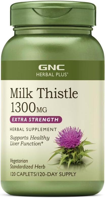 GNC Herbal Plus Milk Thistle 1300mg 120 Count