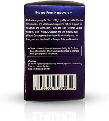 Akilis Antioxidant Liver Support Pills 100 (33 Doses), 16 Ingredients