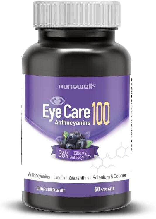 EyeCare Anthocyanins 100 60 Softgels 1 Bottle 2 Months (60 Count)