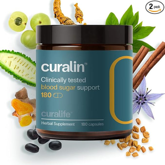 CuraLin - Supports Blood Sugar, Effective, and 100% Natural Supplement | 2 Pack - 2 Month Supply (New Packaging)
