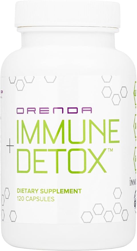 Orenda Immune + Detox - Specialized Formula with Calcium d-Glucarate, Beta 1,3 Glucans & IMMUSE® for Wellness and Balance - 120 Capsules