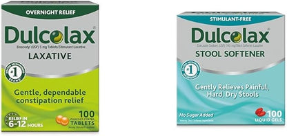 Dulcolax Stimulant Laxative Tablets (100 Count) 5mg & (100ct) for 100mg