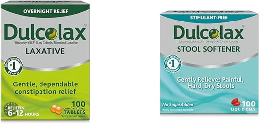 Dulcolax Stimulant Laxative Tablets (100 Count) 5mg & (100ct) for 100mg