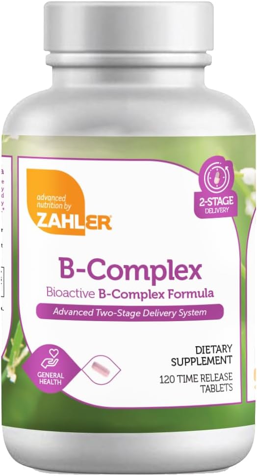 Zahler B Complex, Bioactive B-Complex Vitamins 120 Timed