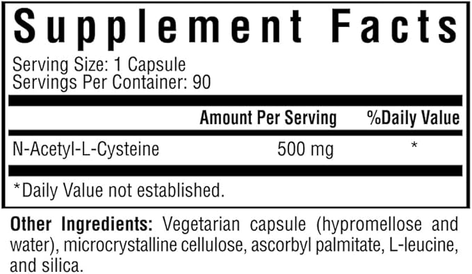 NAC | 500 mg N-Acetyl-L-Cysteine | 90 Easy-To-Swallow
