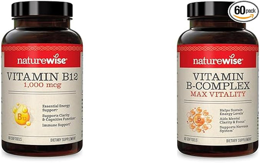 NatureWise Vitamin B12 1,000 mcg and 60 Softgels