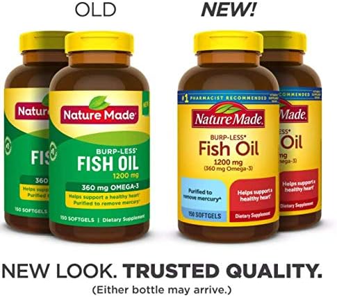 Fish Oil Burp-Less, 1200mg, 360mg Omega 3, 150ct 150ct