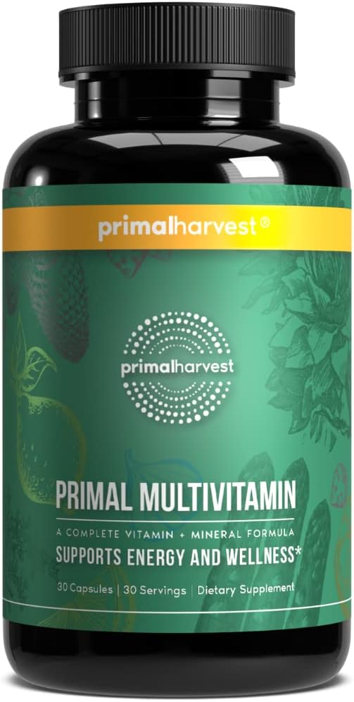 Primal Harvest Multivitamin for Women and B12, B6, B6, Biotin, 30 Capsules
