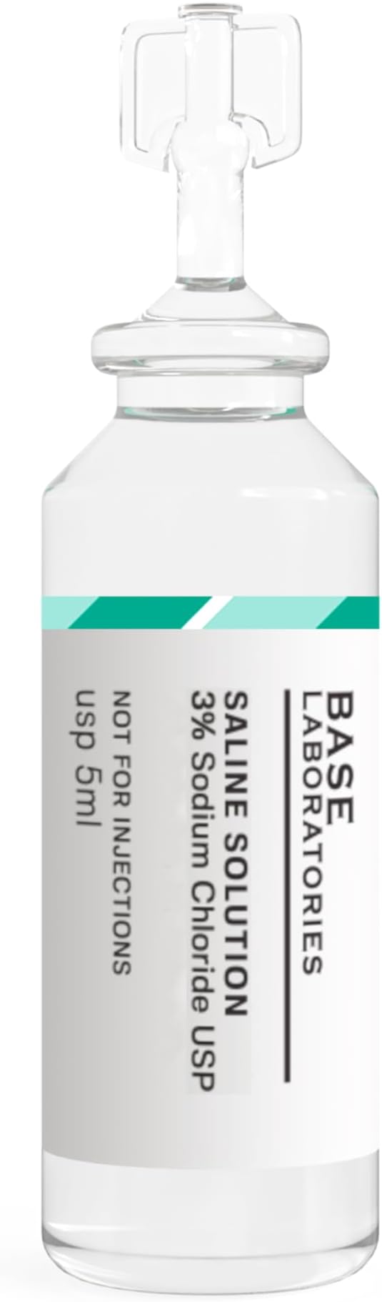 BASE LABORATORIES 3% Saline Solution 3% Concentration 25 Vials 5ml Unit