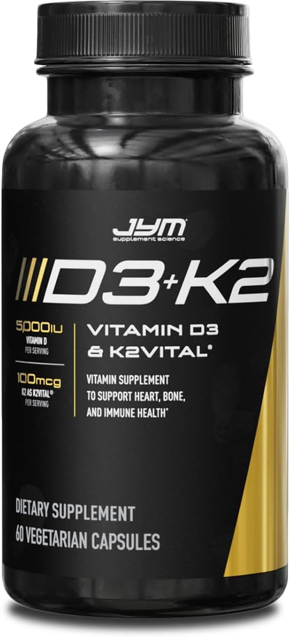 JYM Supplement Science Omega JYM Fish 2800mg, D3 D3 + K2 Vitamins,