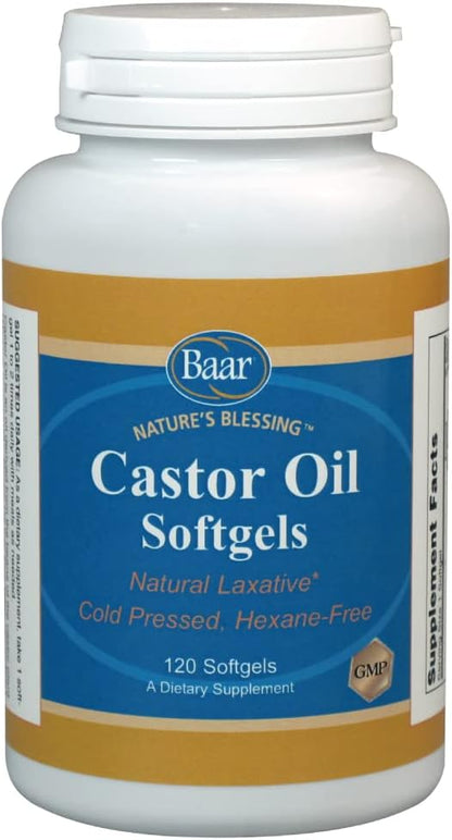 Baar Castor Oil Softgels Natural Laxative