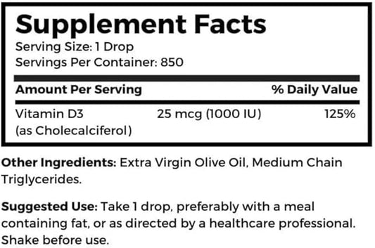 Dr. Clark Liquid Vitamin D Supplement, 1000 IU, 1 fl