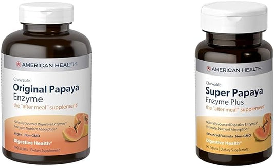 American Health Papaya Digestive Enzyme Chewables 600 Count 90 Count