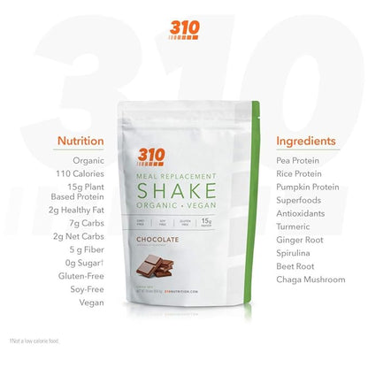 310 Nutrition - Vegan Organic Plant 0 Grams 28 Servings