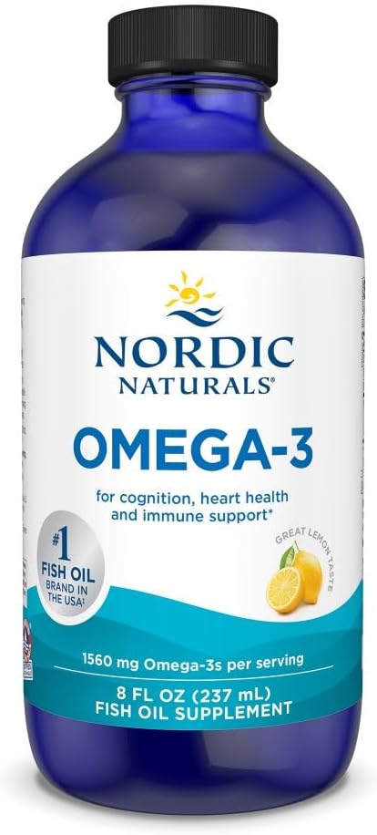 Nordic Naturals Omega-3, Lemon Flavor 8 oz 1560 mg Omega-3 - 48 Servings
